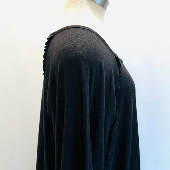 NWT LAUREN CONRAD Women Long Sleeve Pullover Round Neck Black Shirt Plus Size 4X - Picture 7 of 14
